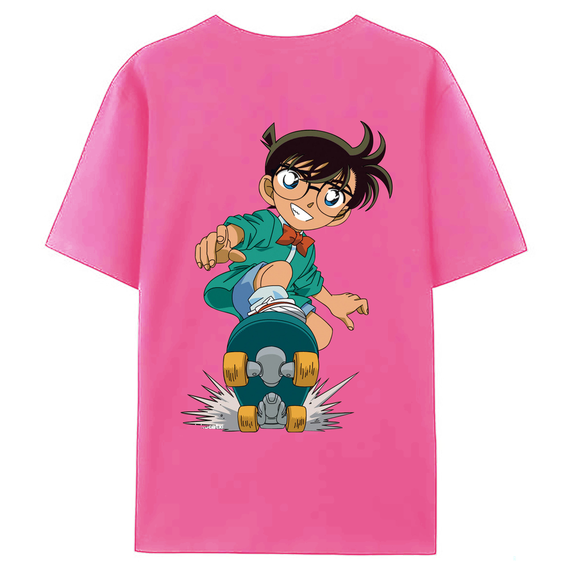 （画像用） 名探偵コナン 江戸川 コナン Detective Conan Conan Edogawa レディース半袖Tシャツ(バックプリント)